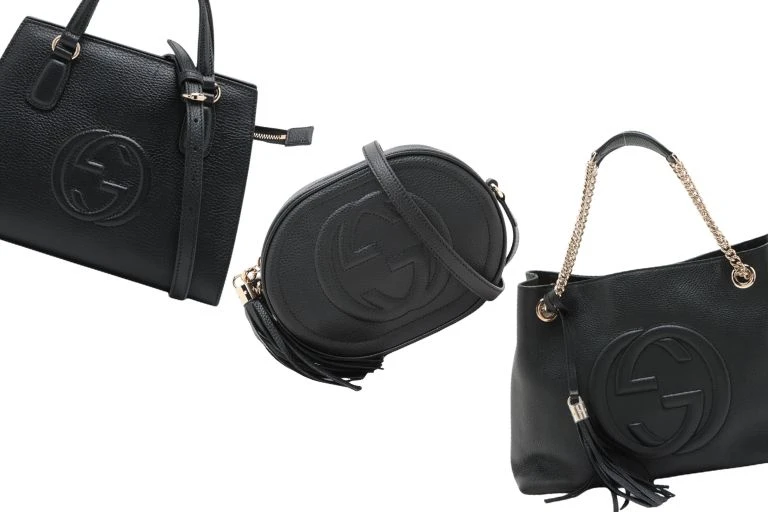 洗練のエレガンス✨　グッチ　ショルダーバッグ ソーホー ディスコバッグ　黒 GUCCI◇スモール・ディスコバッグ_ソーホー/レザー/BLK : セカンド
