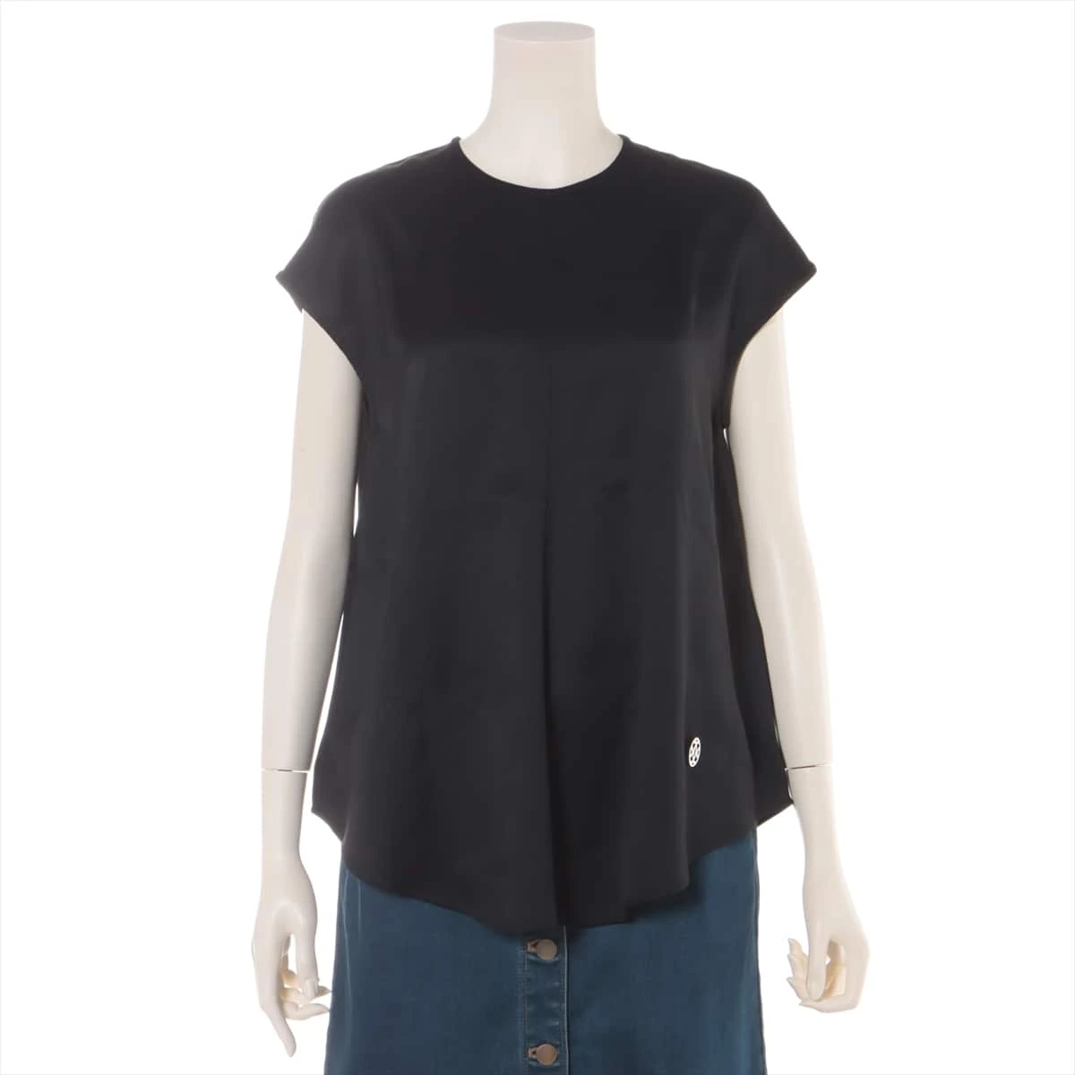 エルメス ダブルH レーヨン×シルク カットソー 34 レディース