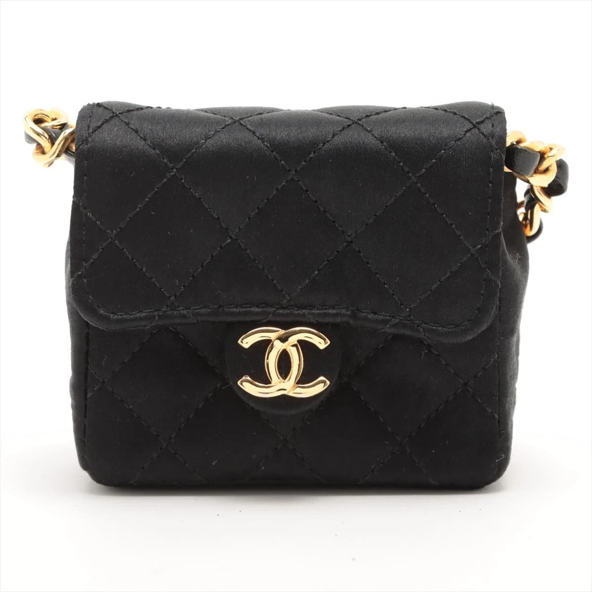 シャネル ミニミニマトラッセ サテン チェーンショルダーバッグ  