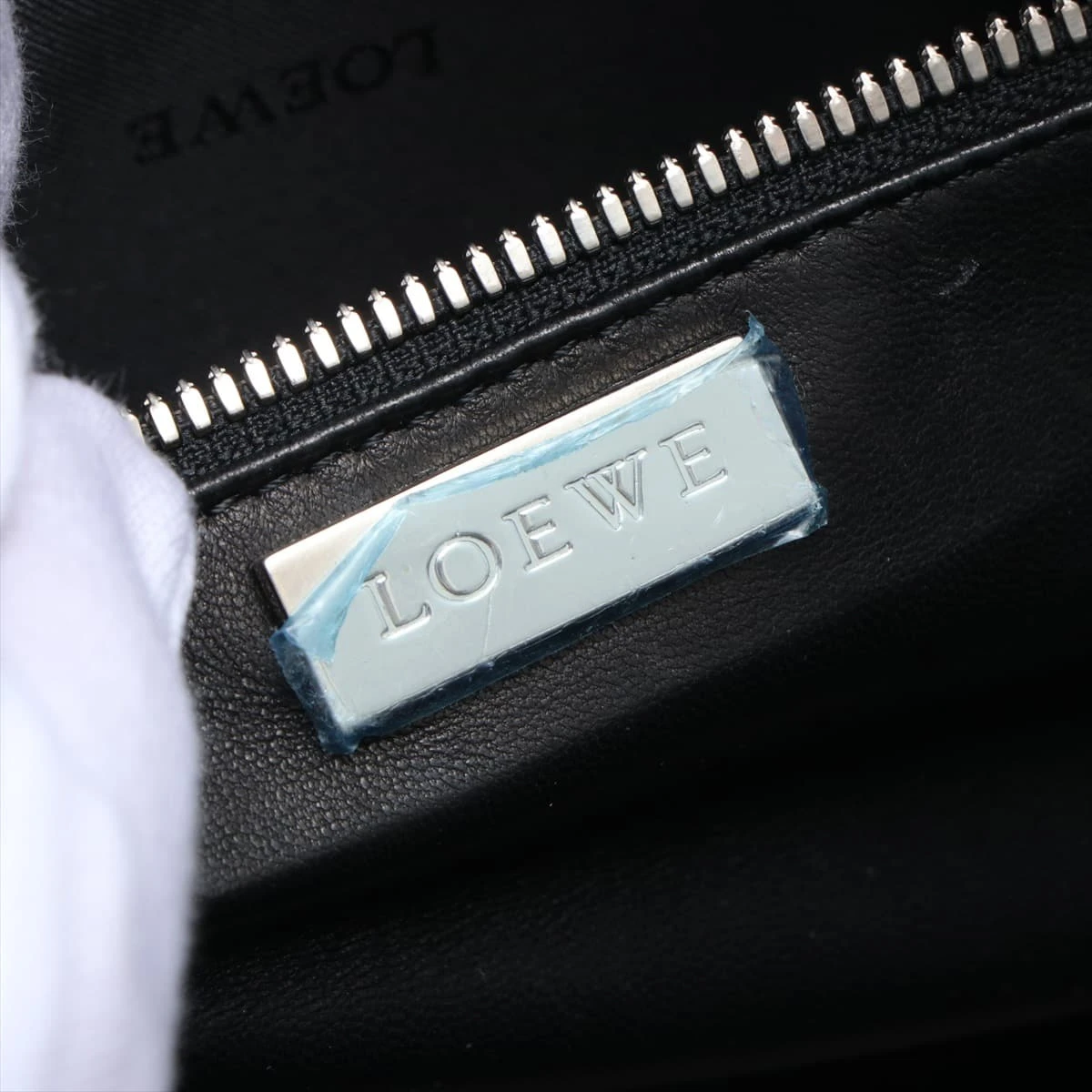 ロエベアマソナ　ブラック アマソナ28 2WAYバッグ レザー 黒 ブラック シルバー金具