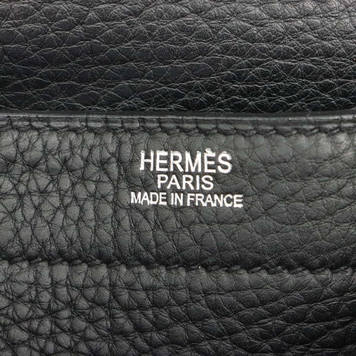 エルメス サックアデペッシュ27 トゴ ブラック シルバー金具 □K:2007