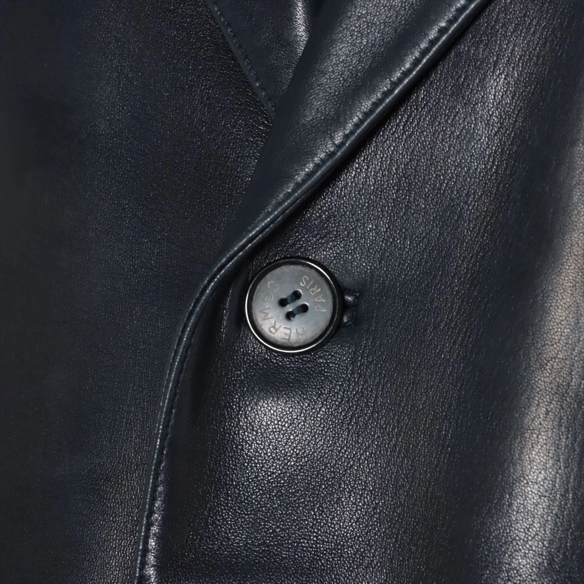 HERMES エルメス ブラック シルク ラムスキン ジャケット 渋谷並木橋店】2024年秋冬 HERMES エルメス ノーカラー