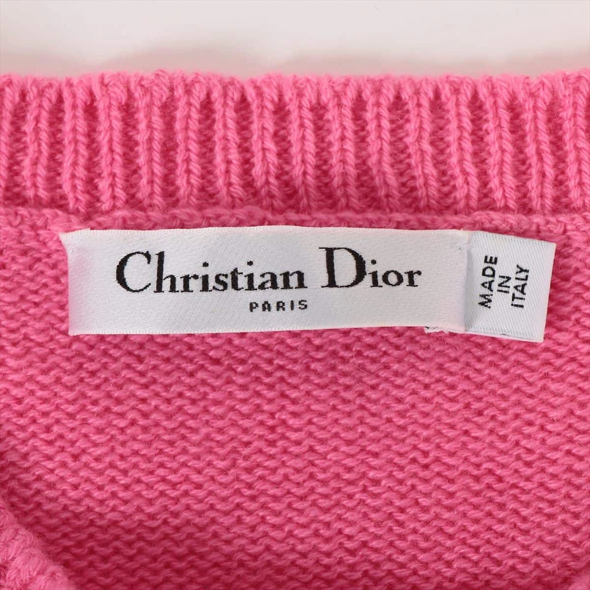クリスチャンディオール ガリアーノ キャミソール ニット ロゴ ピンク 2004 クリスチャンディオール ガリアーノ キャミソール ニット ロゴ
