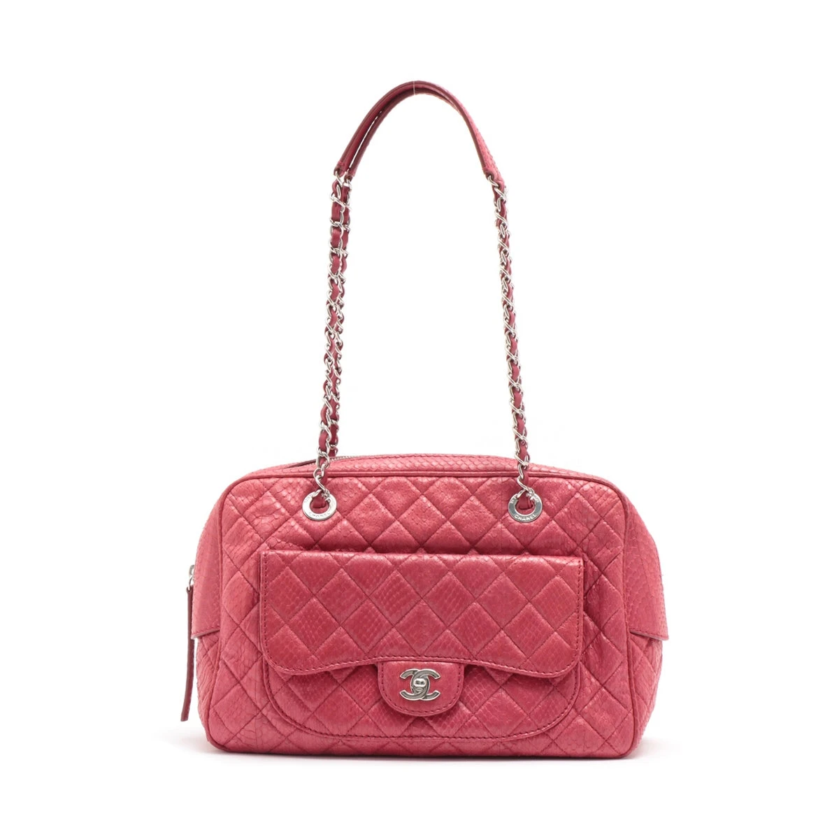 ✨ CHANEL パイソン チェーン ショルダーバッグ✨ 楽天市場】【中古】CHANEL シャネル パイソン チェーンウォレット シ