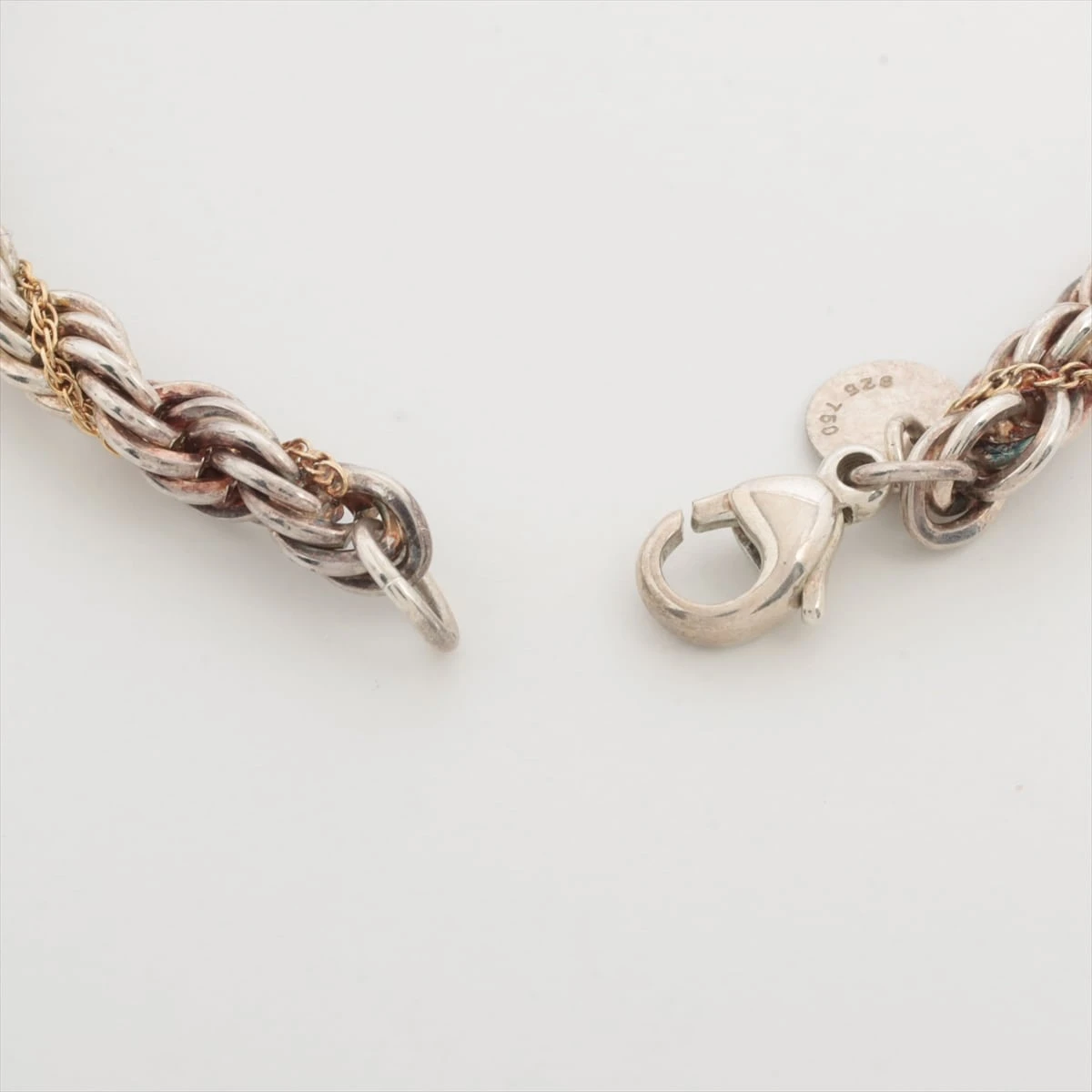 2047　Tiffany＆Co. ダブルアイツイスト　ブレス　925/750 ティファニー ツイスト ブレスレット 925×750 13.9g シルバー