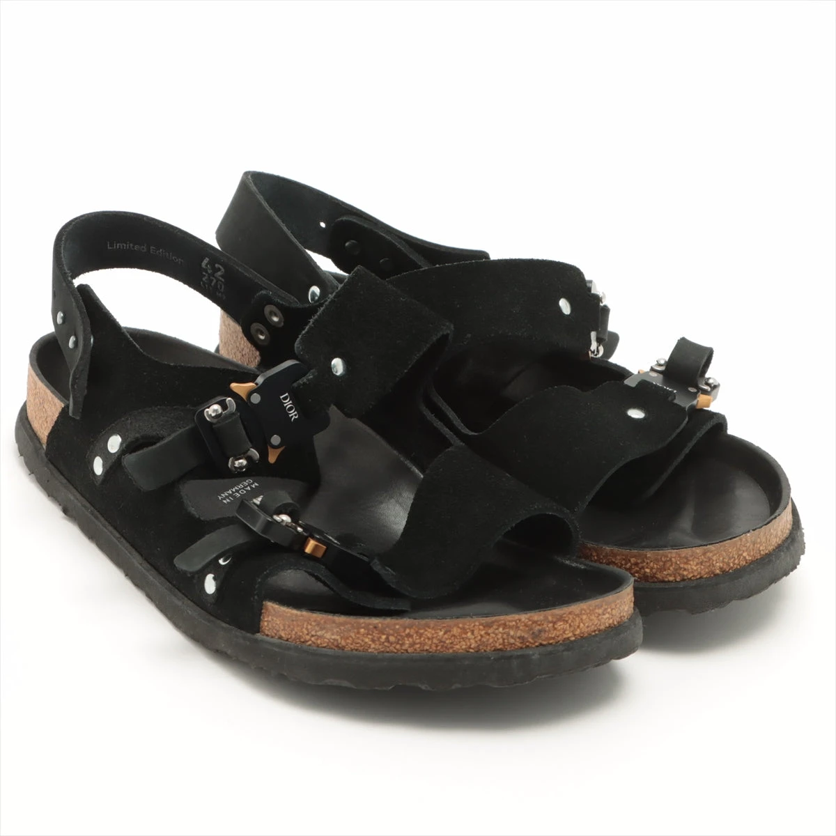 Dior メンズ　サンダル　42 ディオール 22AW スエード サンダル 42 メンズ ブラック
