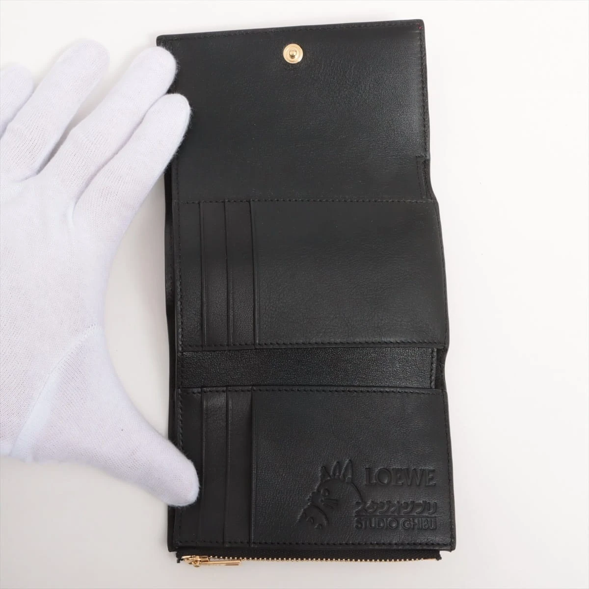 ロエベ×スタジオジブリ レザー 財布 レッド カオナシ A1672406