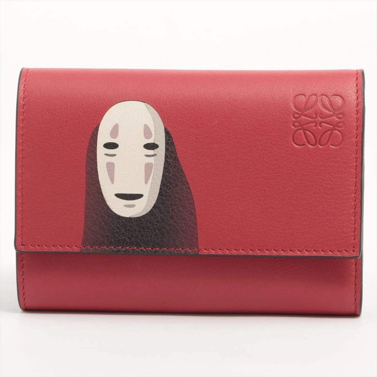 ロエベ×スタジオジブリ レザー 財布 レッド カオナシ A1672406