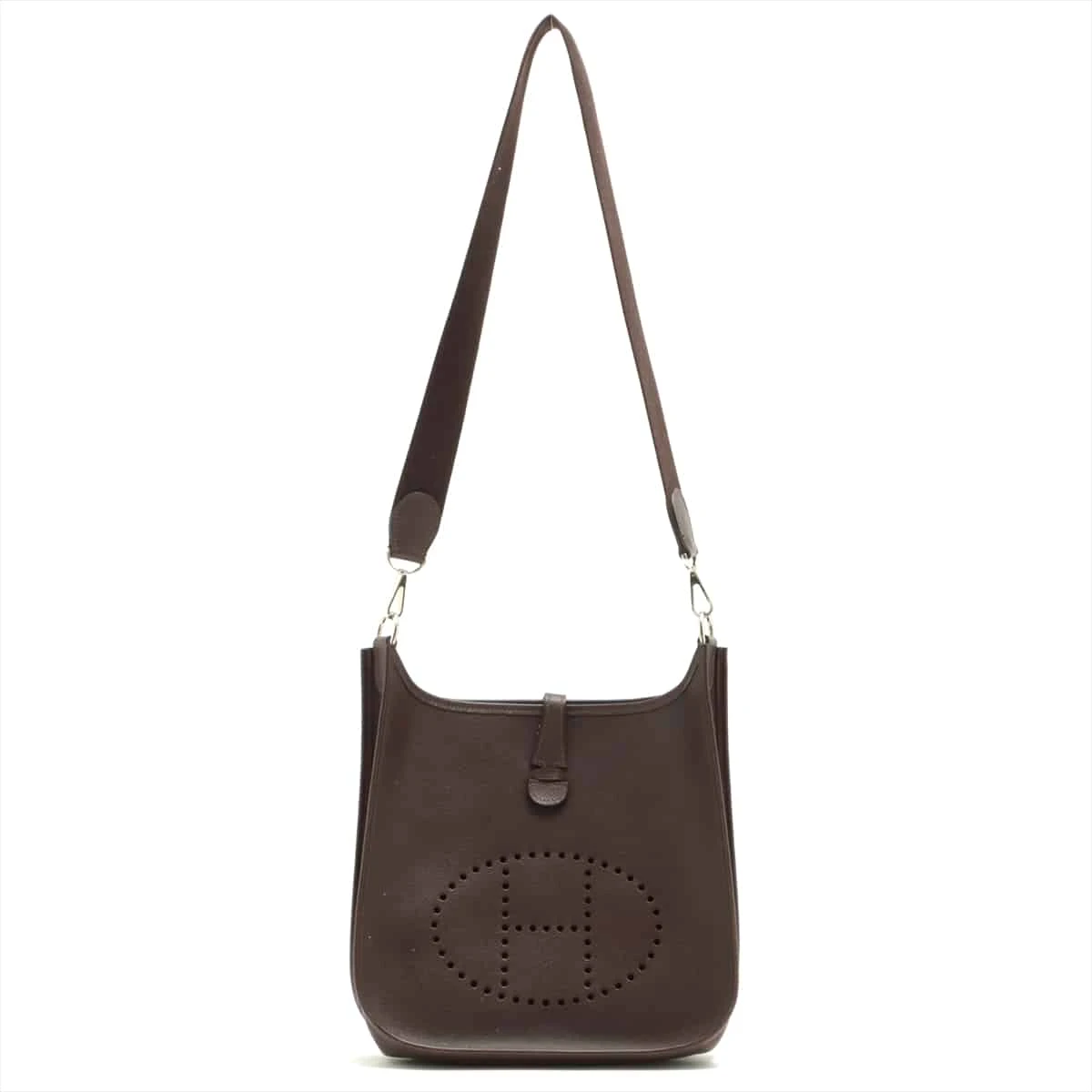 ♪美品♪ パリで購入 エルメス　エブリン 1PM グラファイト　エプソン エルメス エブリン1PM ヴォーエプソン カカオ シルバー金具 □H:2004年
