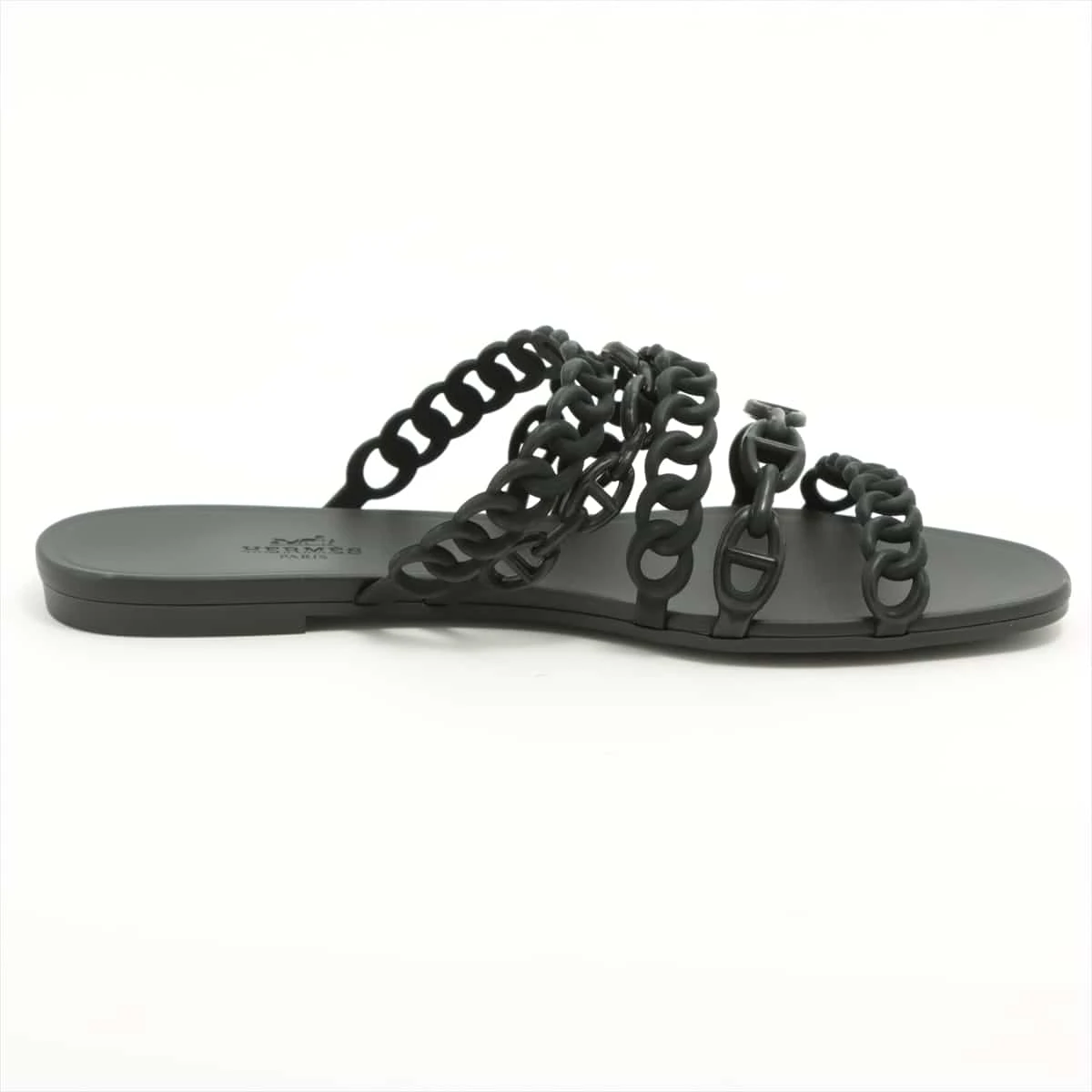 エルメス シェーヌダンクル ラバー サンダル 39 レディース