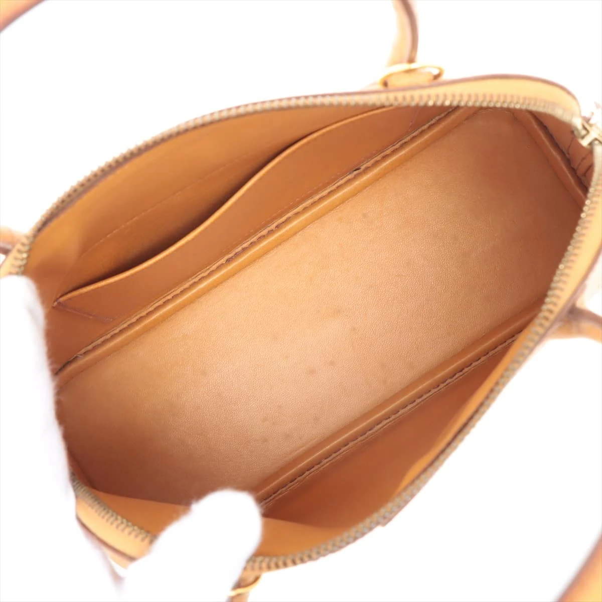 エルメス ボリード27 オーストリッチ チェスナッツ ゴールド金具 ○Y