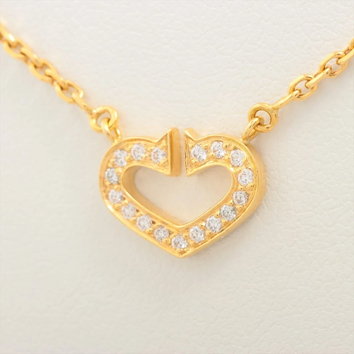 カルティエ Cハート ダイヤ ネックレス 750(YG) 5.1g HZ022798｜中古  
