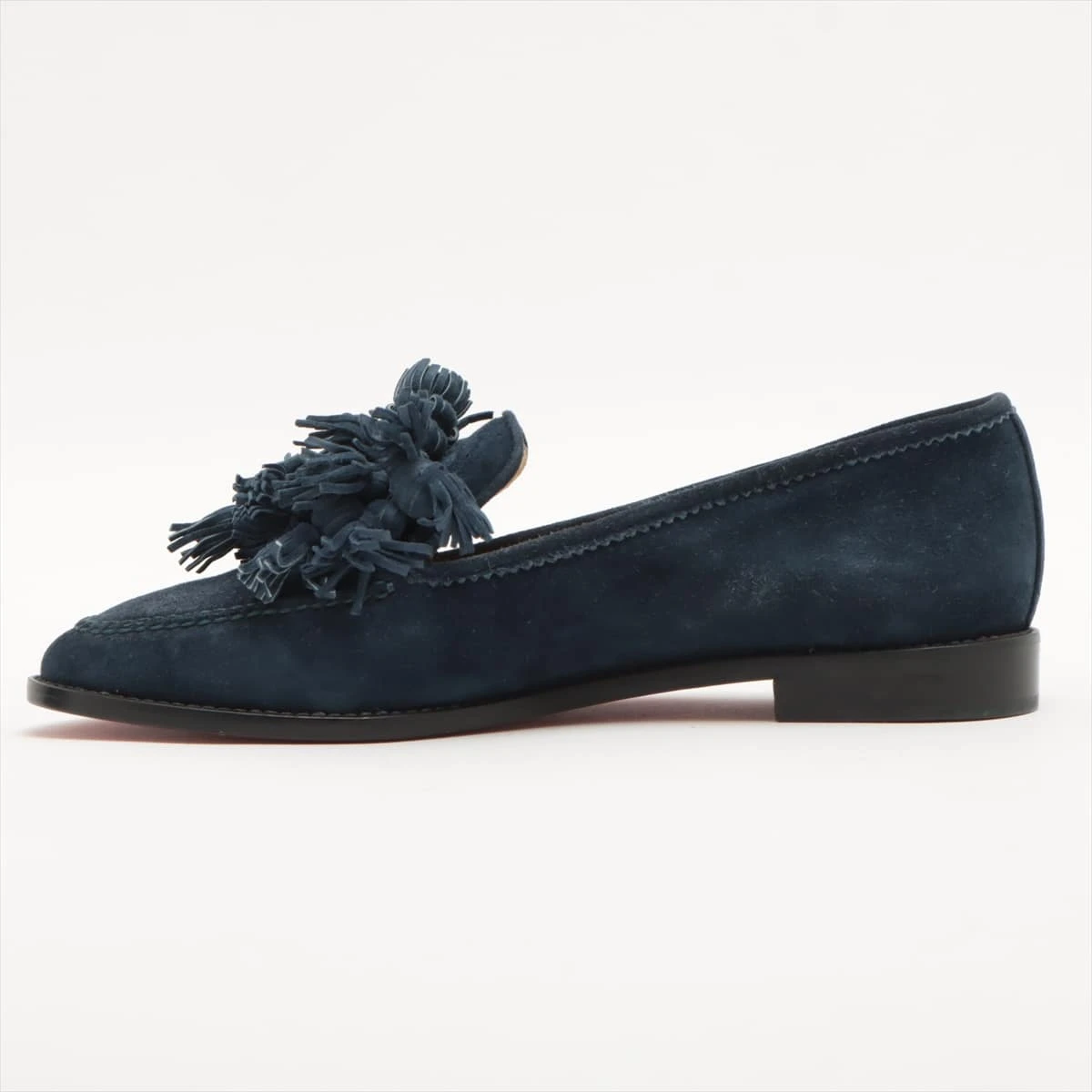 クリスチャンルブタン スエード ローファー 36 レディース ネイビー