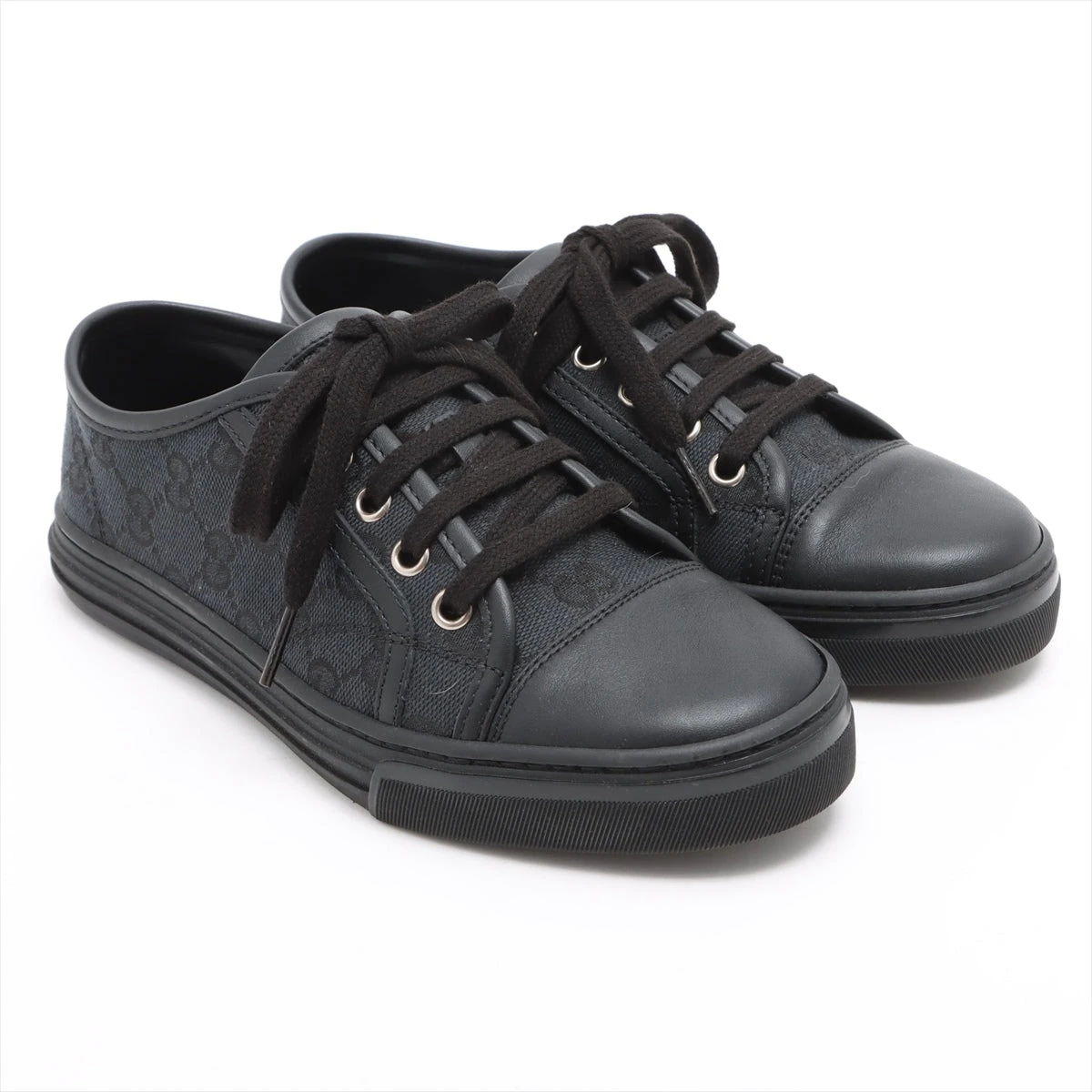 GUCCI グッチ　GGキャンバス×レザー　スニーカー　24.5センチ グッチ GGキャンバス キャンバス×レザー スニーカー 9 1/2