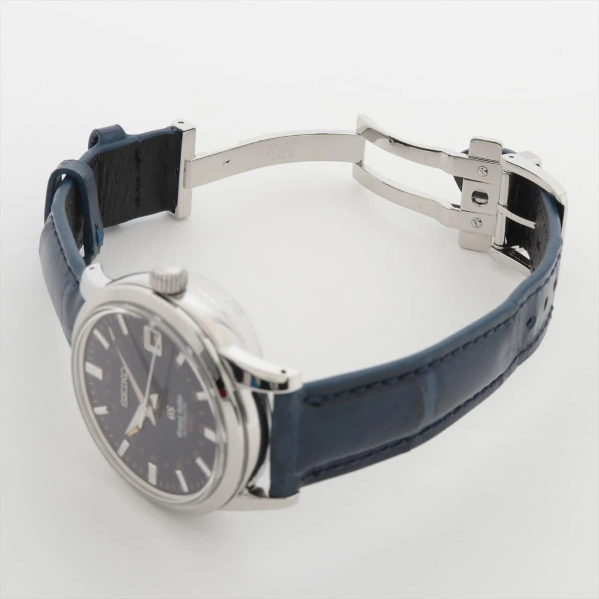 グランドセイコー SBGM031 SS×革 AT 青文字盤 メカニカル GMT 10周年 