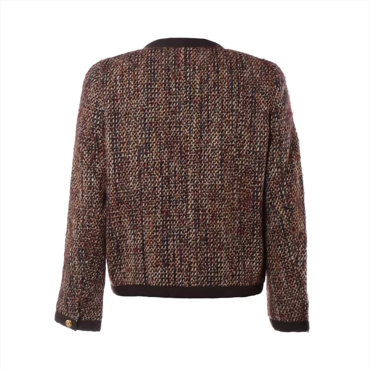 ✨美品✨ マッキントッシュ　ノーカラージャケット　ロゴボタン　ウール　モヘヤ 505444644007.jpg