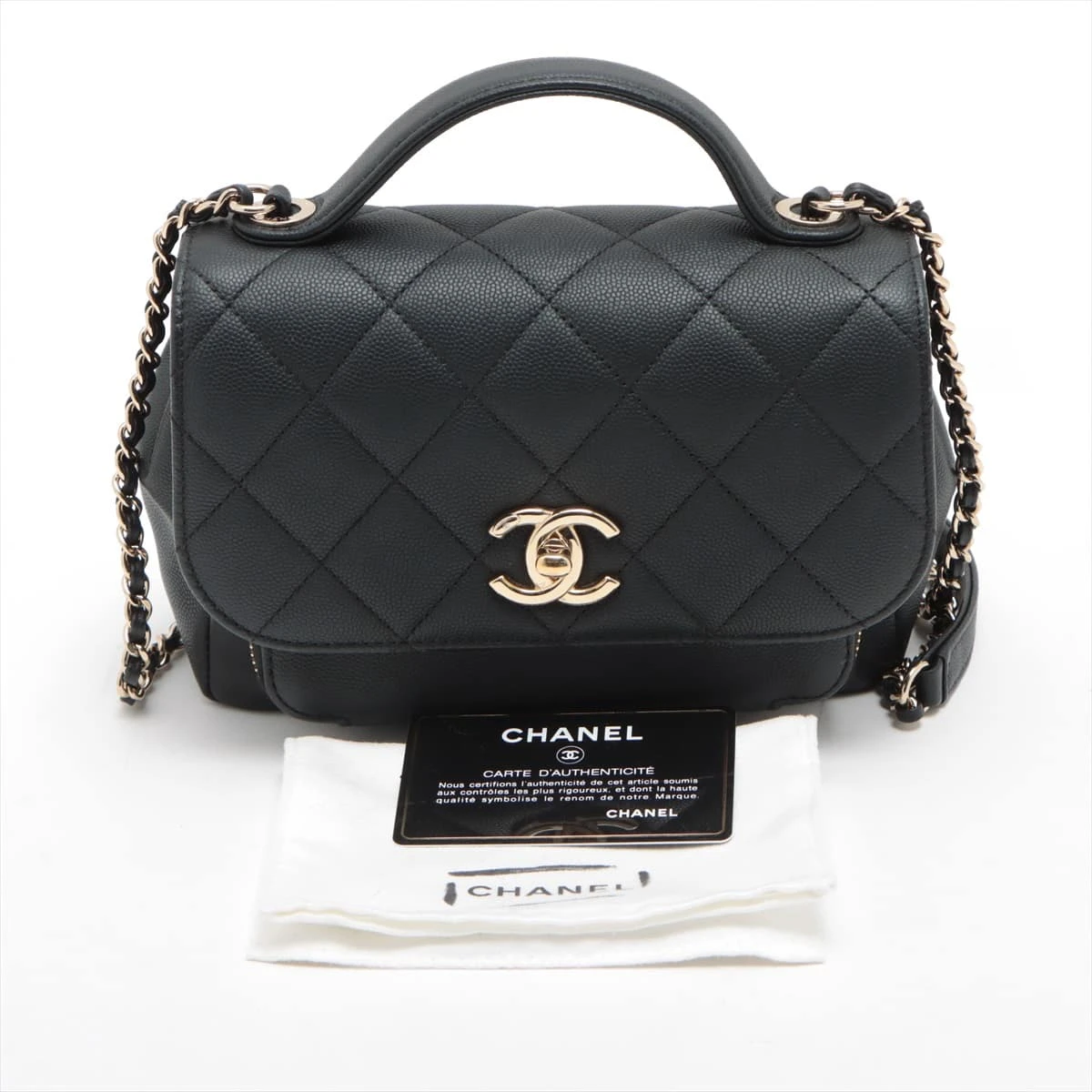 CHANEL マトラッセ キャビアスキン2wayショルダーバッグ
