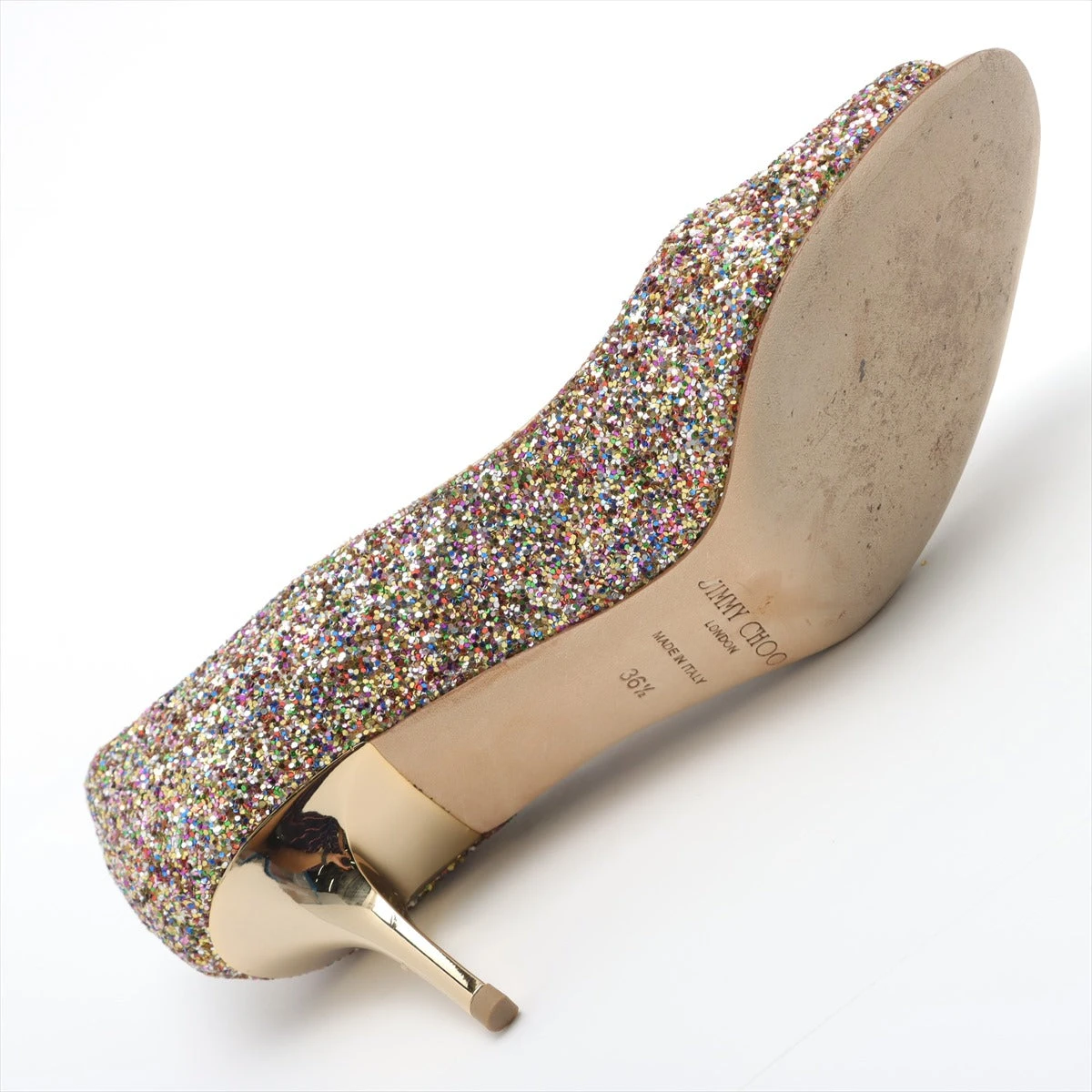 ジミーチュウ グリッター パンプス 中古・古着通販】JIMMY CHOO (ジミーチュウ) グリッターパンプス