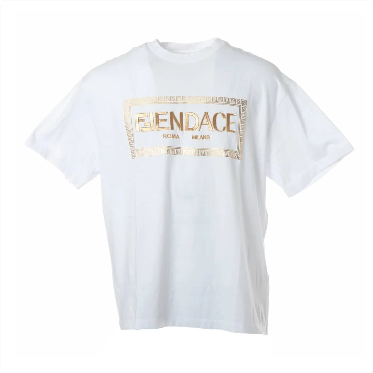 新品】FENDACE ロゴ刺繍Tシャツ S 新品】FENDACE ロゴ刺繍Tシャツ S