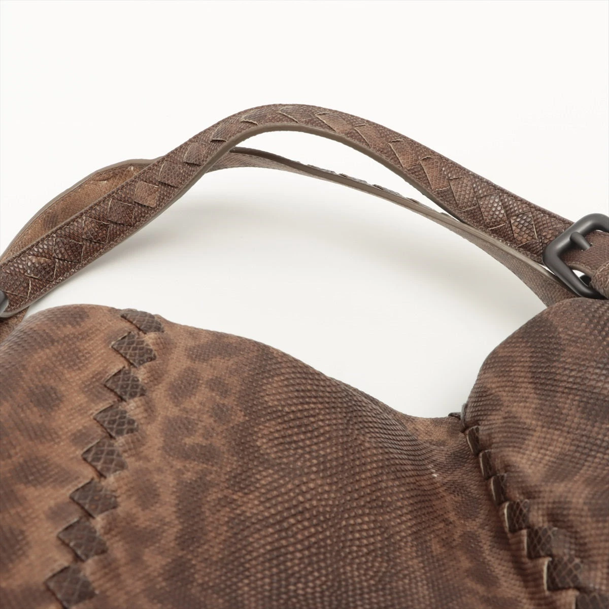 ボッテガヴェネタ イントレチャート リザード トートバッグ ブラウン  