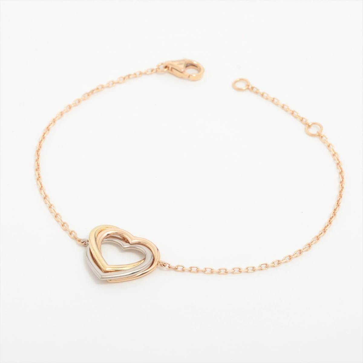 カルティエ トリニティハート ブレスレット 750(YG×PG×WG) 3.3g