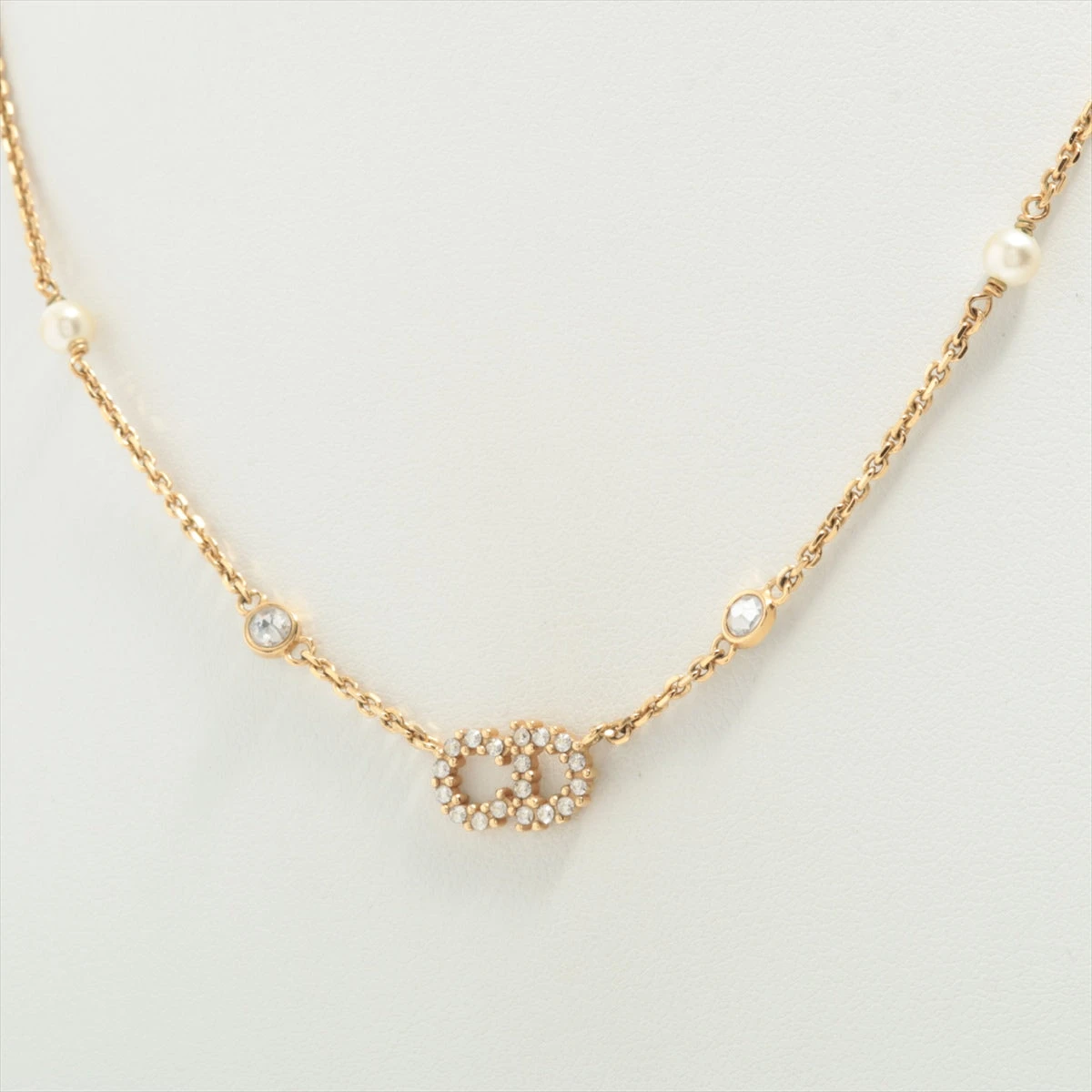 ディオールDIOR　ネックレス ゴールド パール ラインストーン クリスタル ディオールDIOR ネックレス ゴールド パール ラインストーン