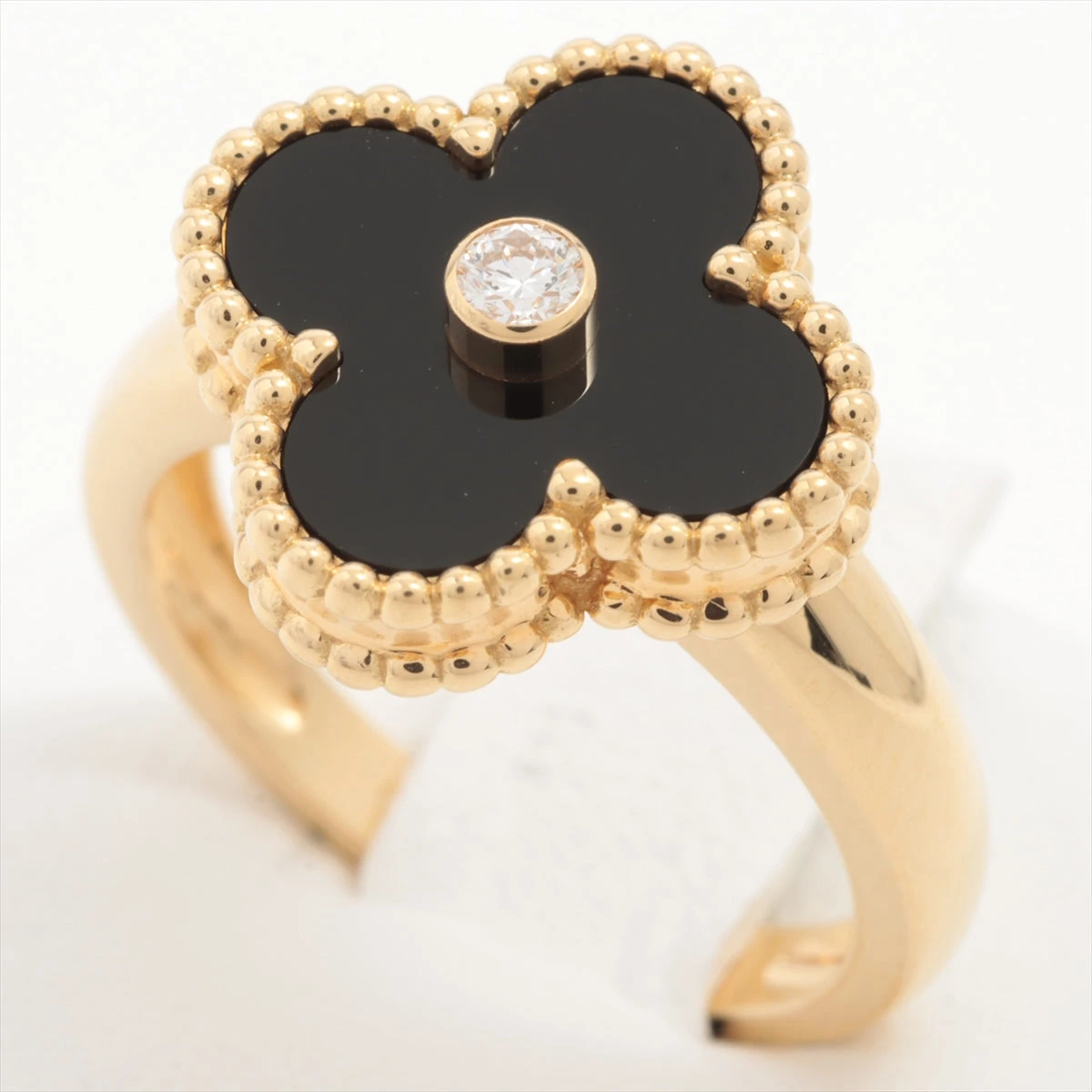 ヴァンクリーフ&アーペル　ヴィンテージアルハンブラリング　49　オニキス　ダイヤ Van Cleef & Arpels ヴァンクリーフ＆アーペル リング・指輪