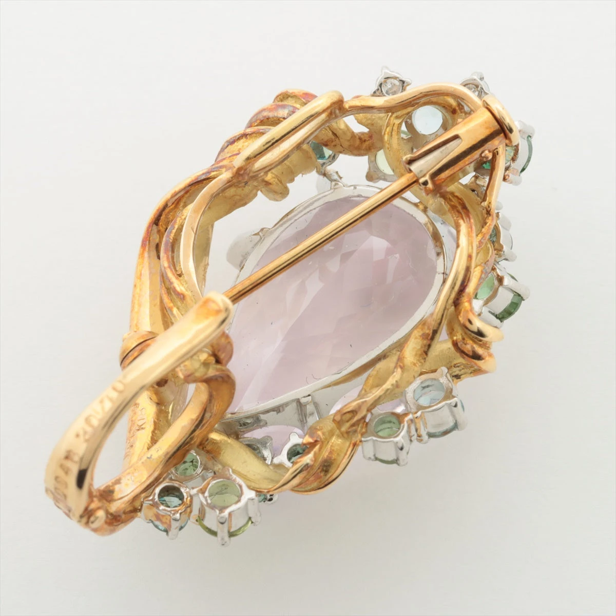お値下げ致します^_^ ジュエリーデザイナー石川暢子作ブローチ 石川暢子ブローチ K18YG/Pt900 ジュエリー | 中古ブランド
