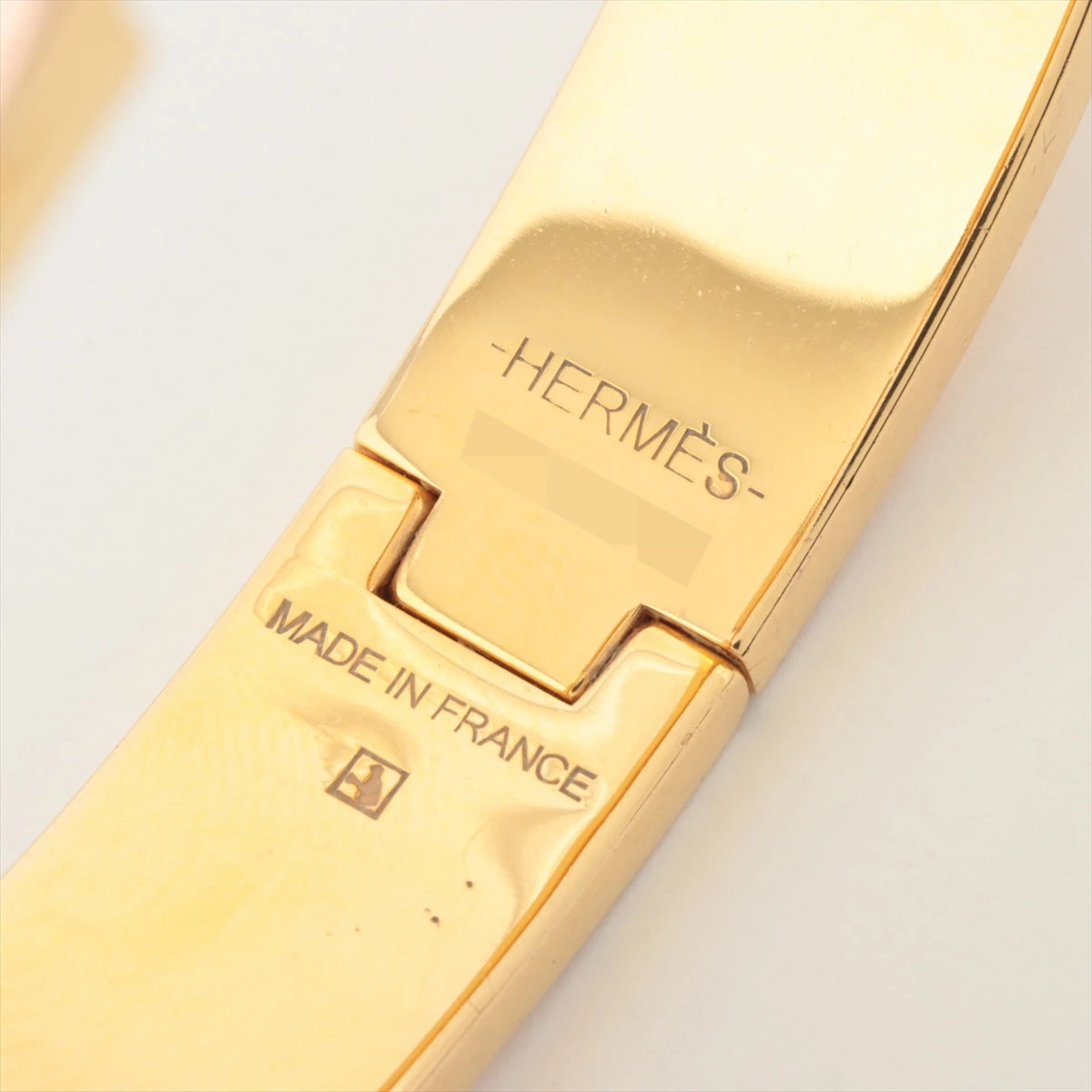 エルメス バングル クリックH PM ゴールド アイボリー 金 ユニセックス エルメス Hバングル クリッククラックPM バングル GP×エナメル