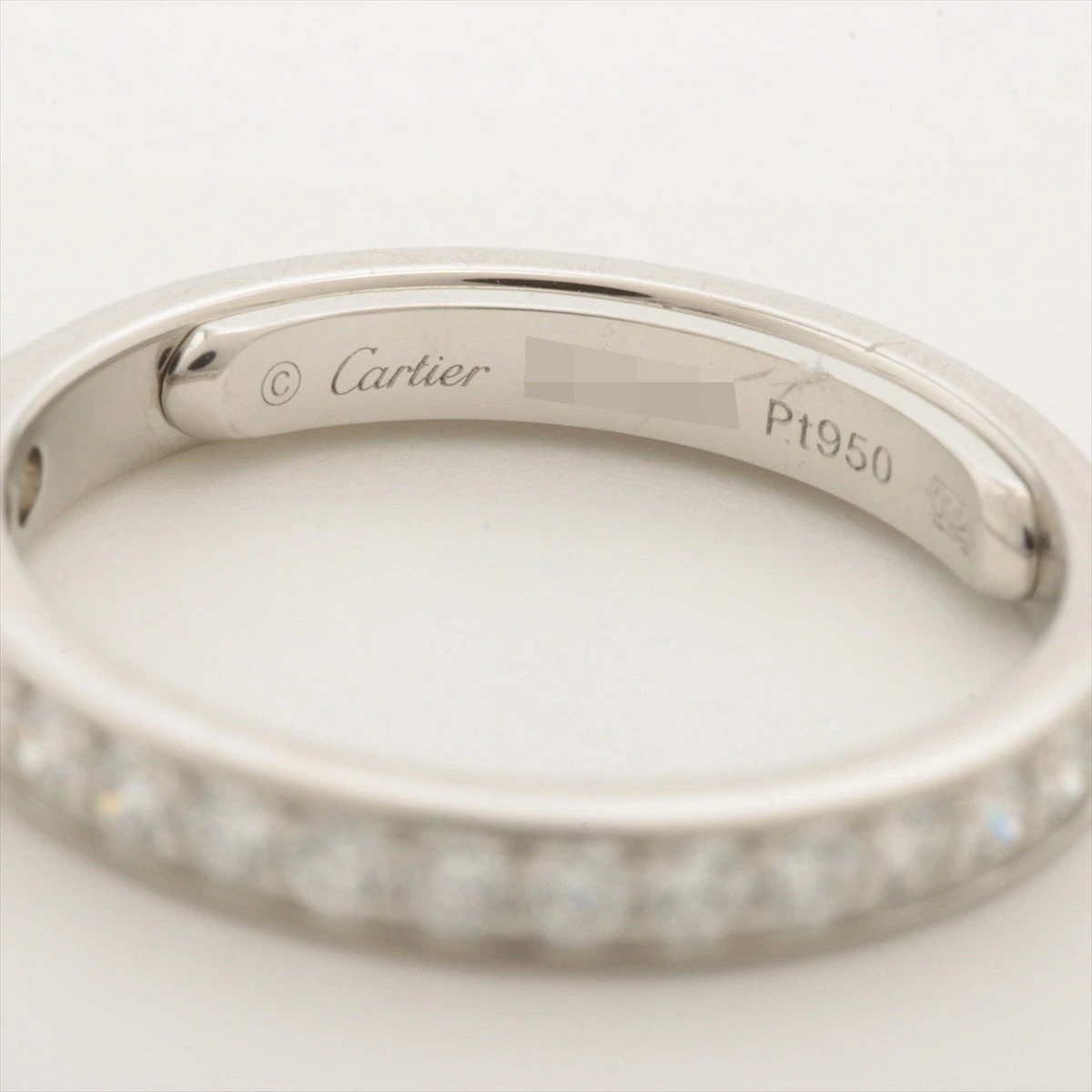 カルティエ ハーフエタニティー ダイヤモンド リング Pt950 ♯45 Cartier カルティエ ハーフエタニティー ダイヤモンド リング