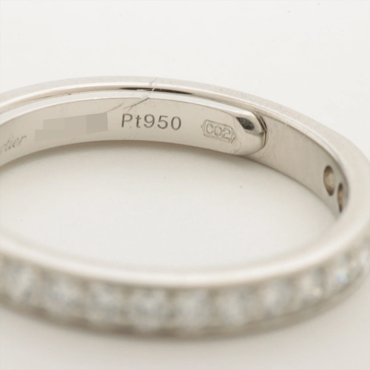 カルティエ ハーフエタニティ ダイヤ リング Pt950 3.0g A1846015