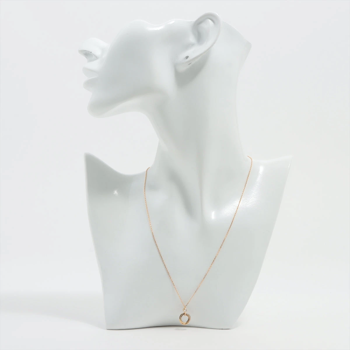 カルティエ ベビートリニティ 1P ダイヤ ネックレス 750(YG×PG