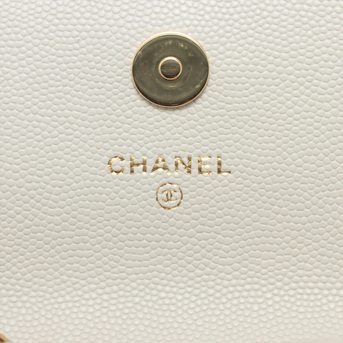 【上品なホワイトカラー☆】CHANEL マトラッセ ウォレット シャネル マトラッセ キャビアスキン チェーンウォレット