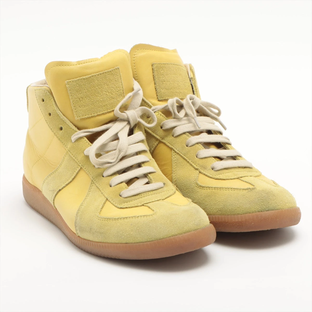 メゾンマルジェラ レザー×スエード ハイカットスニーカー 44