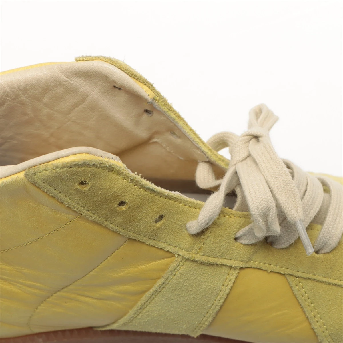 メゾンマルジェラ レザー×スエード ハイカットスニーカー 44