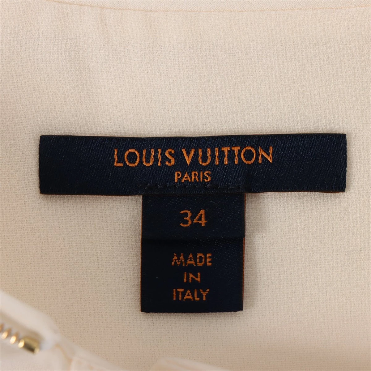ヴィトン 22SS シルク ブラウス 34 レディース ベージュ LV