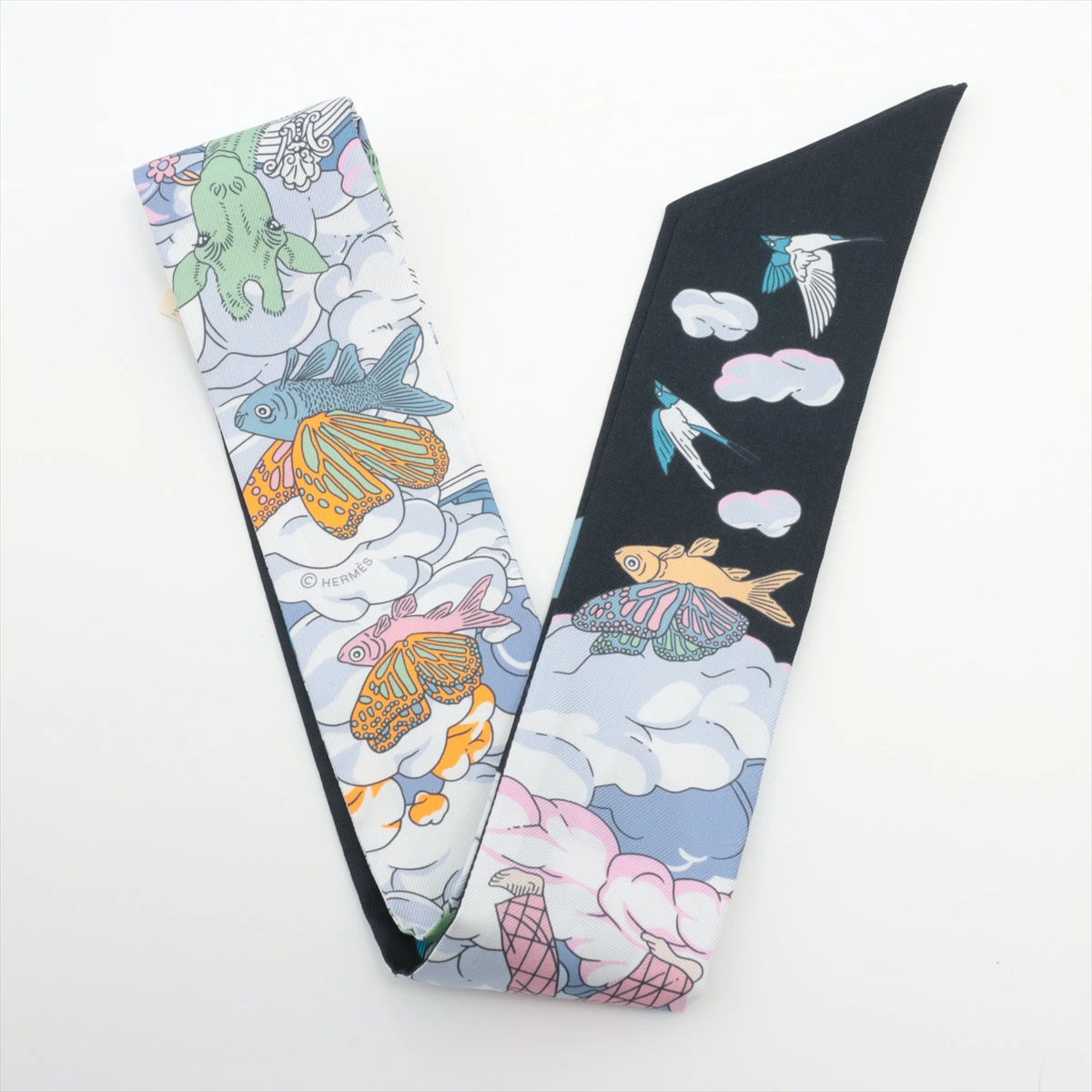 エルメス ツイリー Sur Mon Nuage 私の雲 スカーフ シルク