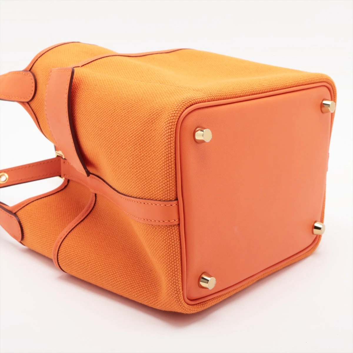 エルメス ピコタンポケット カーゴ PMサイズ オレンジ/S金具 エルメス ピコタンロック カーゴPM トワルゴエラン×スイフト