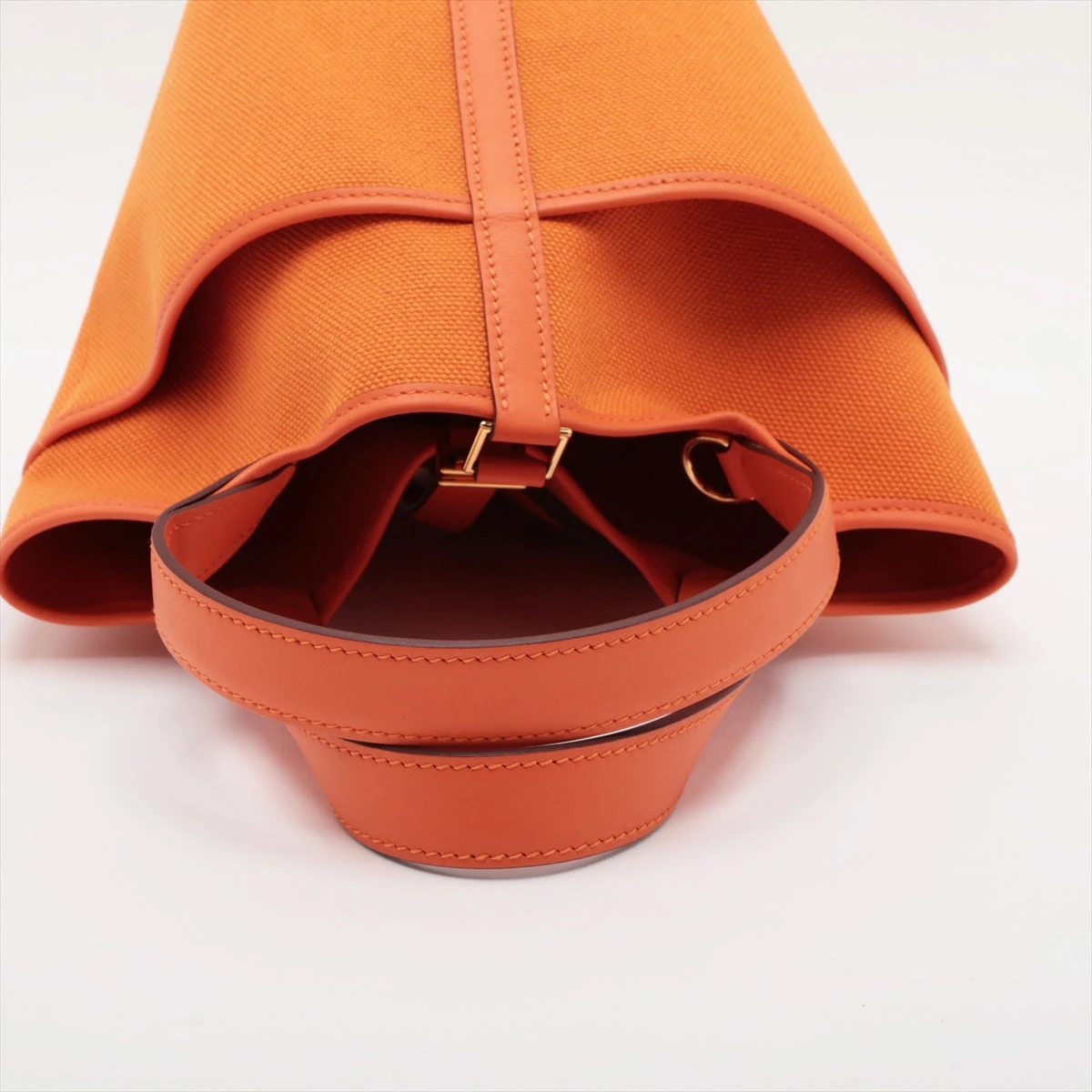 エルメス ピコタンポケット カーゴ PMサイズ オレンジ/S金具 エルメス ピコタンロック カーゴPM トワルゴエラン×スイフト