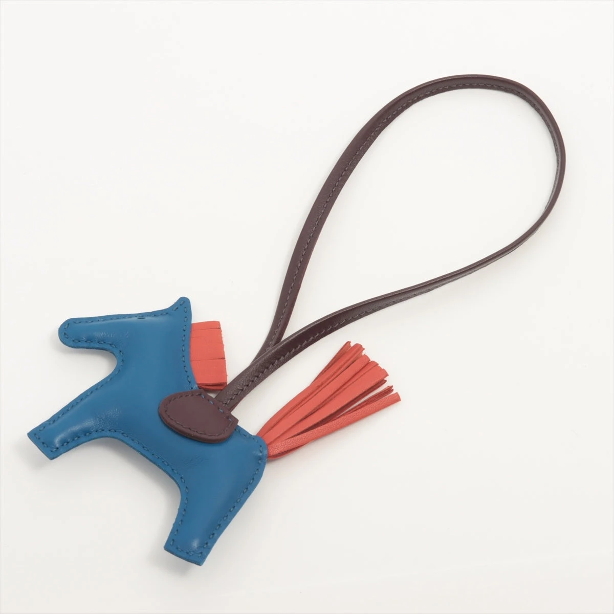 美品エルメス HERMES アニョーミロ ロデオチャーム MM エルメス ロデオチャームPM U刻2022年 チャーム アニョーミロ ブルー