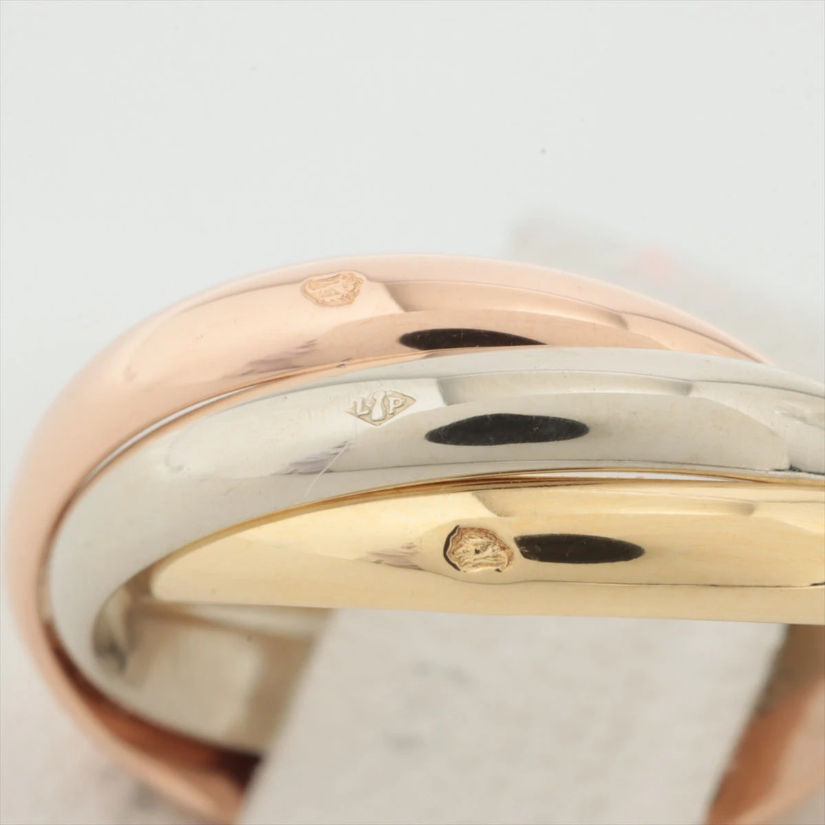 【美品】Cartierカルティエ トリニティリング750YG/PG/WG 48 CARTIER】カルティエ トリニティ 8号 リング・指輪 K18ゴールド