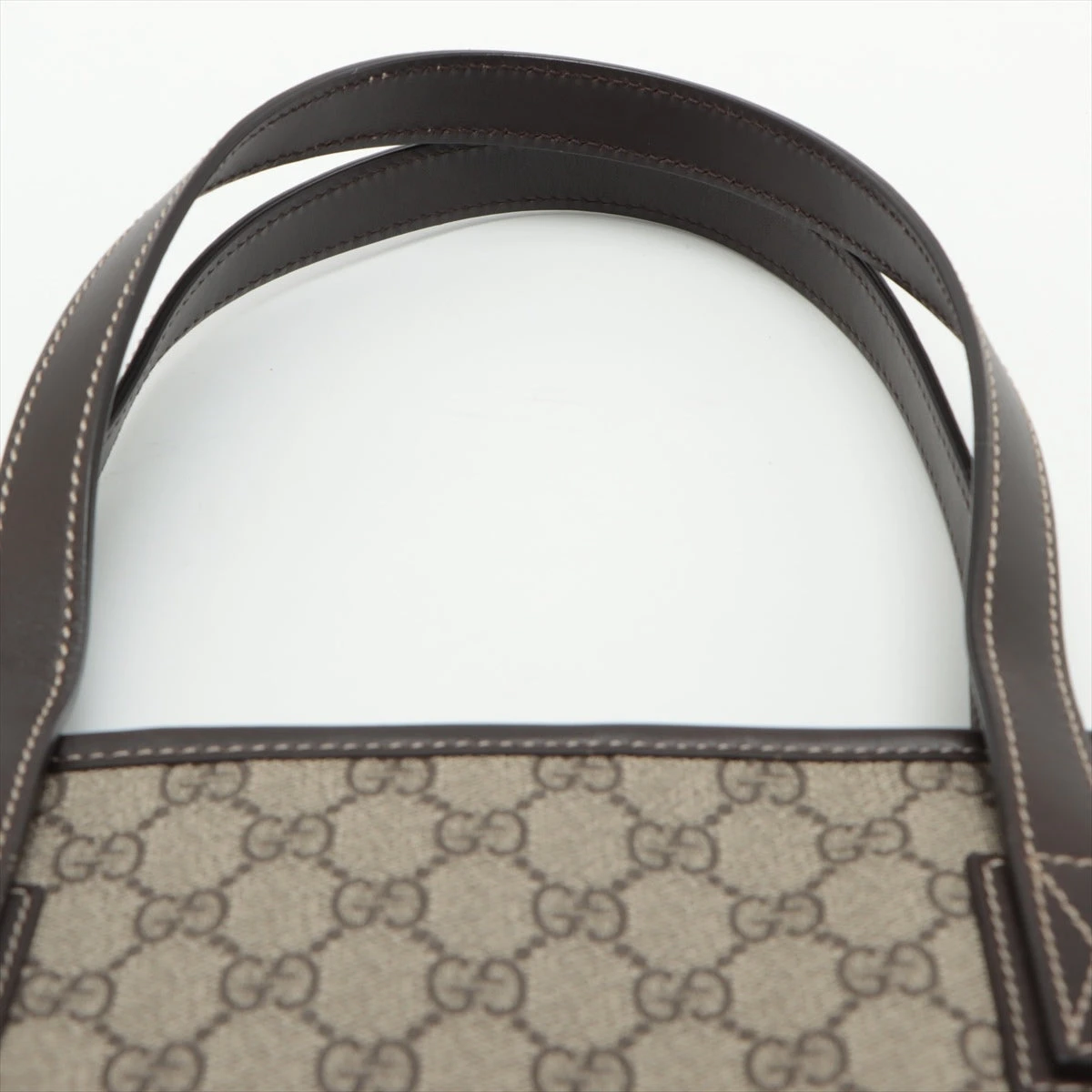 GUCCI GGスプリーム PVC レザー ブラウン トートバッグ　ロゴ　GG GUCCI グッチ トートバッグ GGスプリーム GG柄 シェリーライン