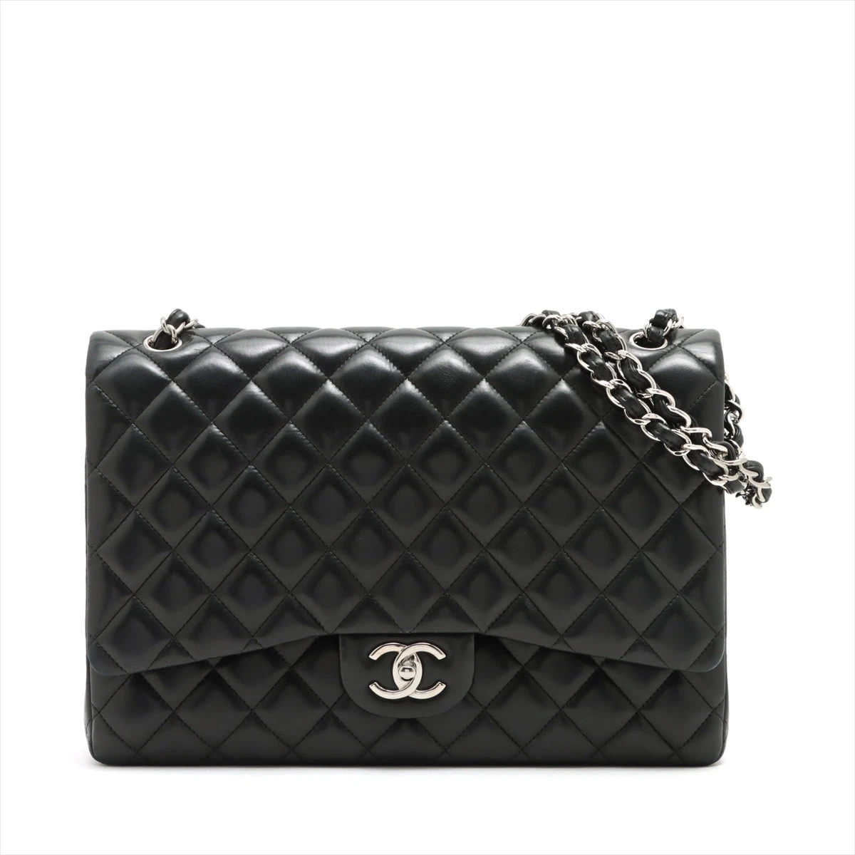 CHANEL チェーンバッグ　マトラッセ　ラムスキン シャネル デカマトラッセ ラムスキン ダブルフラップ ダブル