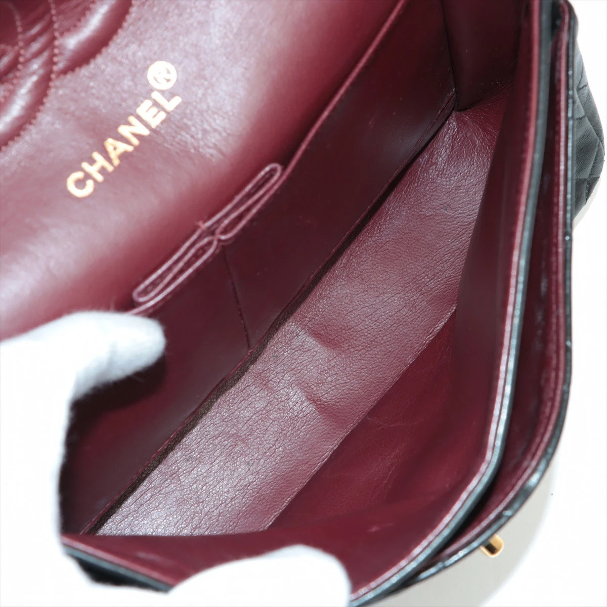 CHANEL マトラッセ ゴールド金具 ラムスキン Wフラップ マトラッセ Wフラップ Wチェーンショルダーバッグ ラムスキン