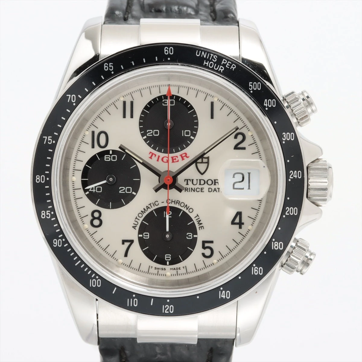 チュードル クロノタイム タイガー 79260 SS×革 AT 白文字盤 A1863409