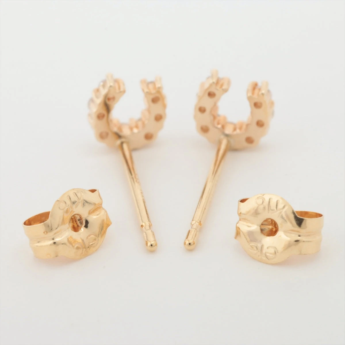 ete K18 ダイヤモンド ホースシュー ピアス K18YG ホースシュー ダイヤモンド ピアス（270847） ｜ women