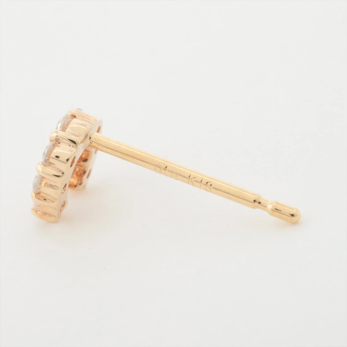 エテ ホースシュー ダイヤ ピアス K18(YG) 0.4g WU017378｜中古 