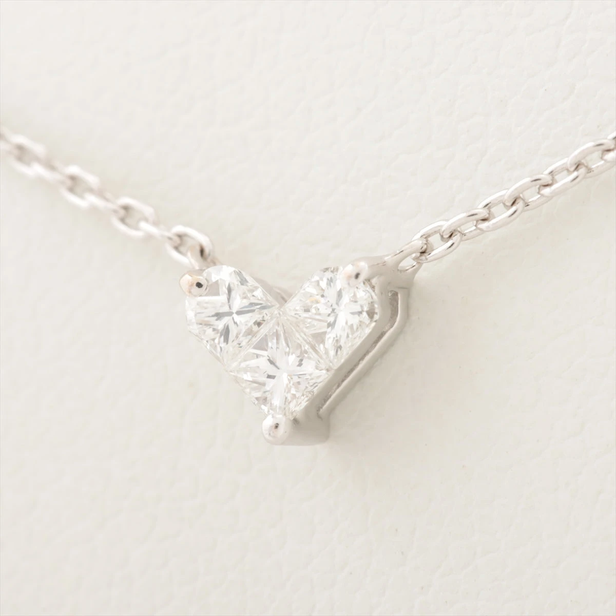 スタージュエリー ミステリアスハート ダイヤ ネックレス K18(WG