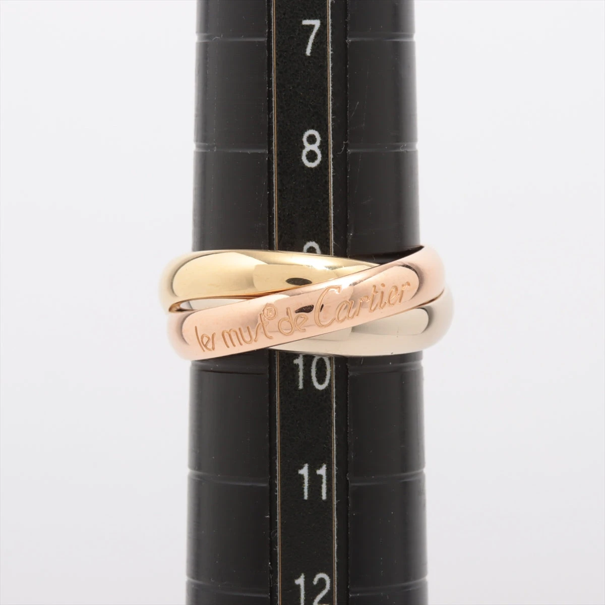 9.5号 カルティエ K18YG WG PG 18金 トリニティ リング カルティエ