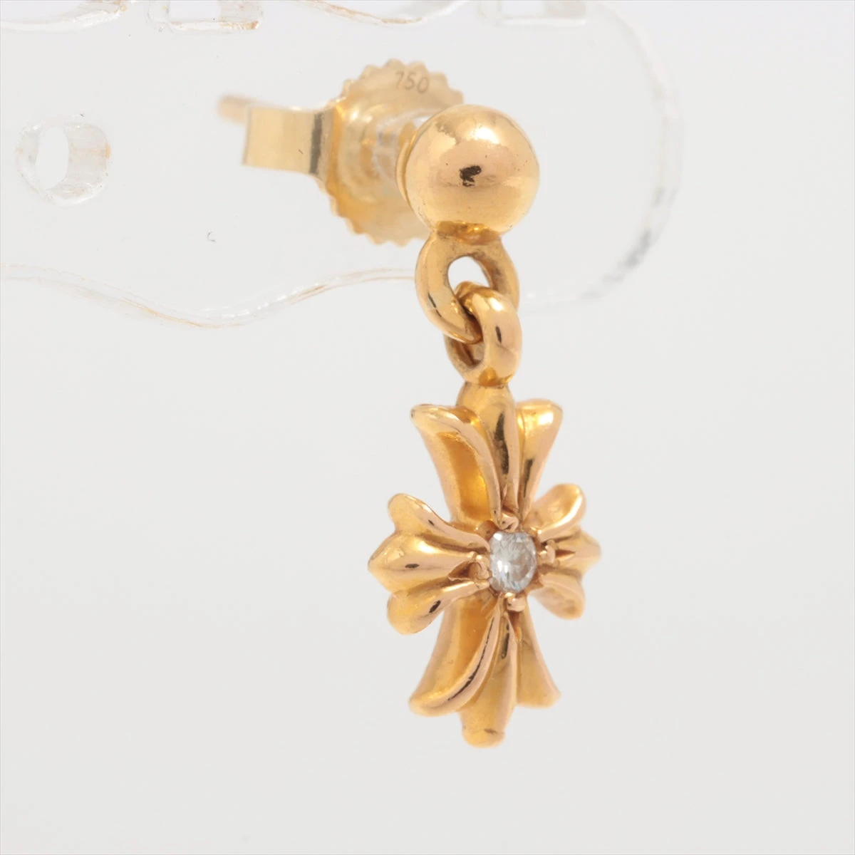 クロムハーツ タイニーE CHプラス ピアス(片耳用) 22K×14K 1.9g